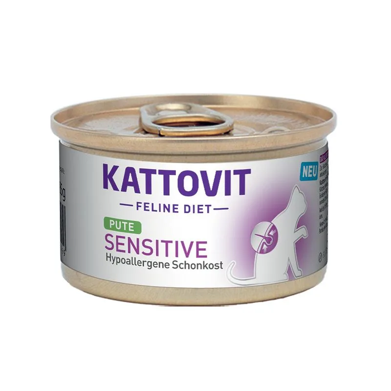 Kattovit Sensitive Ipoallergenico 12 x 85 g Alimento umido per gatti (Tacchino)