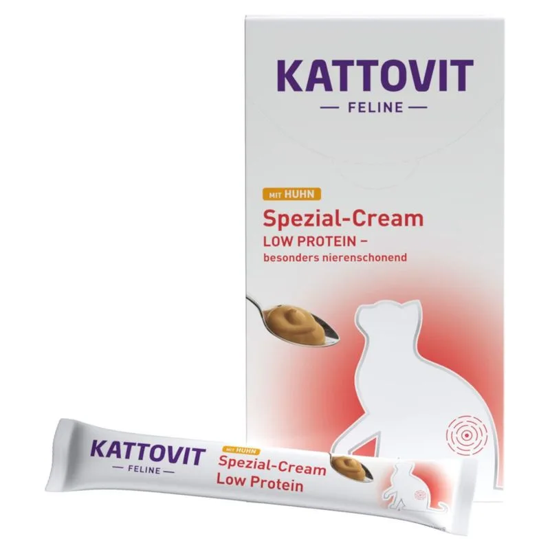 Kattovit Spezial-Cream Low Protein (Set %: 66 x 15 g con Pollo)