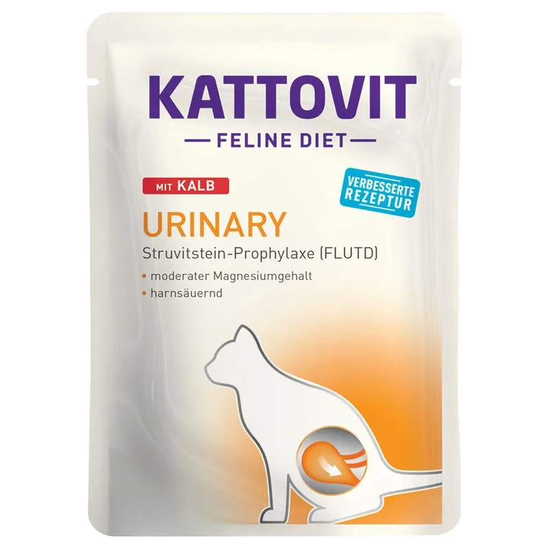 Kattovit Urinary Buste 24 x 85 g Alimento umido per gatti (Vitello)
