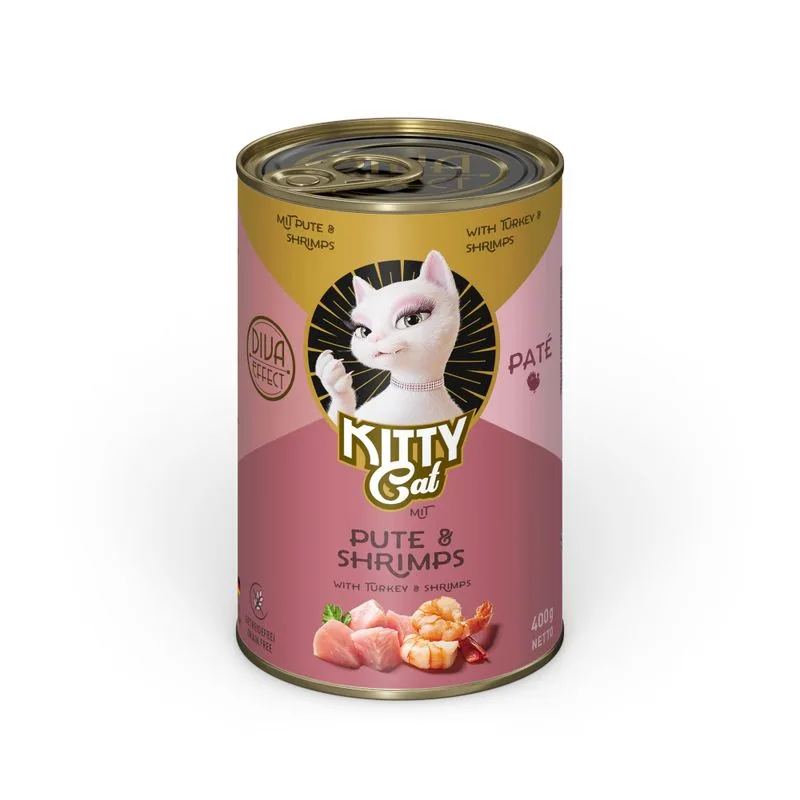 KITTY Cat Adult Paté 24 x 400 g (Tacchino & Gamberetti)