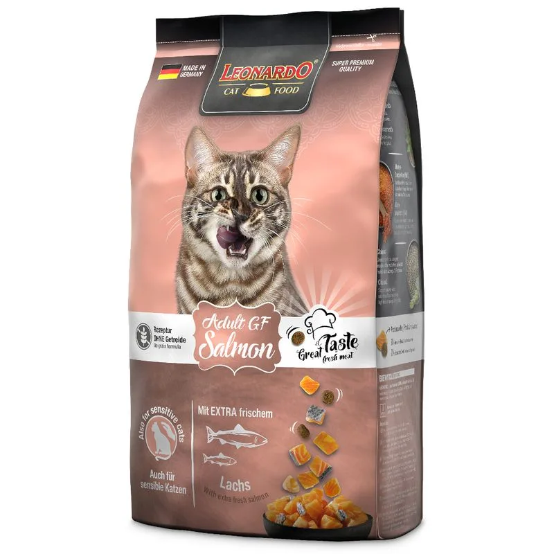 Leonardo Adult Salmone Grainfree Crocchette per gatto (1,8 kg)