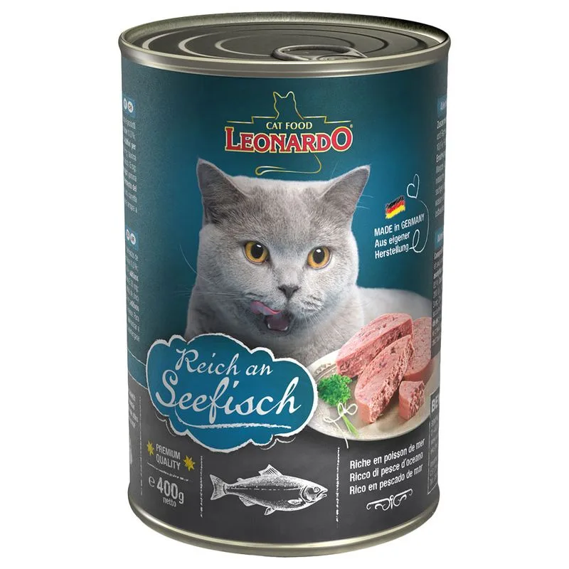 Leonardo All Meat 24 x 400 g Alimento umido per gatti (Ricco di pesce)