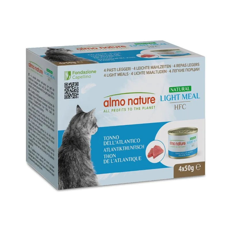 Almo Nature HFC Natural Light 24 x 50 g Alimento umido per gatti (Tonno dell'Atlantico)