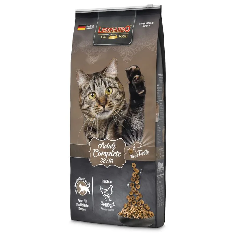 Multipack risparmio! 2x Leonardo Crocchette gatto (Adult Complete 32/16 (2 x 15 kg))