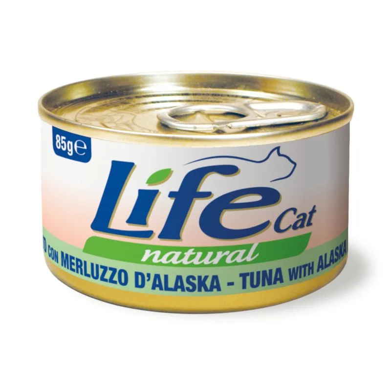 Life Cat Natural Adult 12 x 85 g (Tonnetto con Merluzzo d'Alaska)