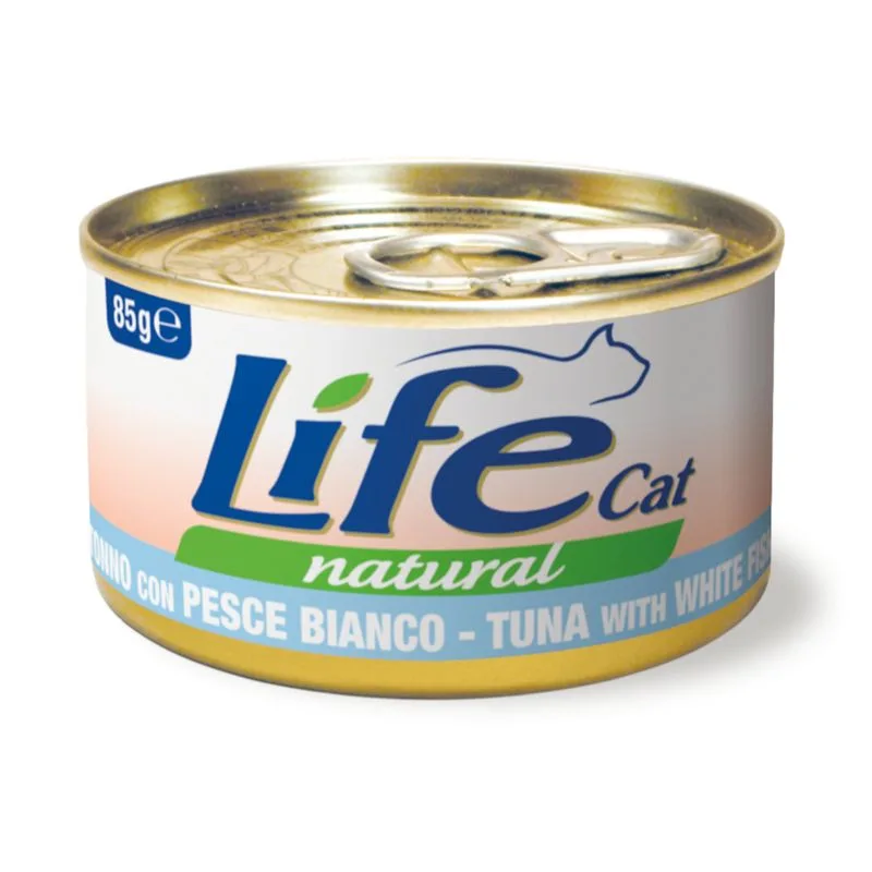 Life Cat Natural Adult 12 x 85 g (Tonno con Pesce bianco)