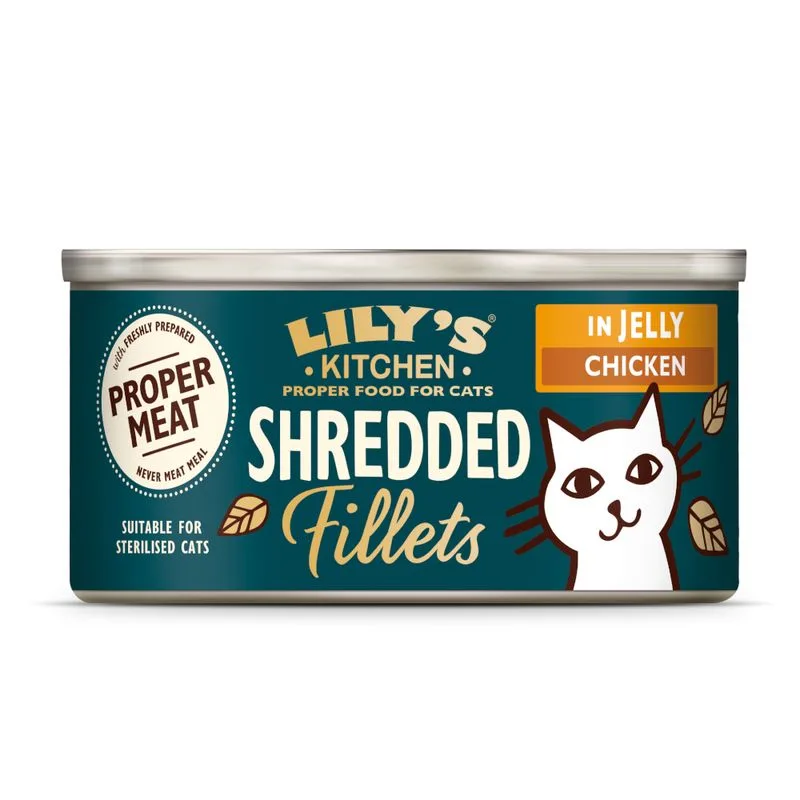 Lily's Kitchen Shredded Fillets per gatti 24 x 70 g (Pollo)