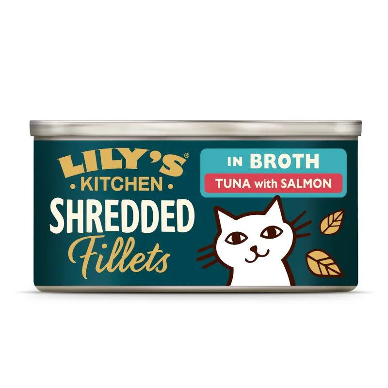Lily's Kitchen Shredded Fillets per gatti 24 x 70 g (Tonno & Salmone)