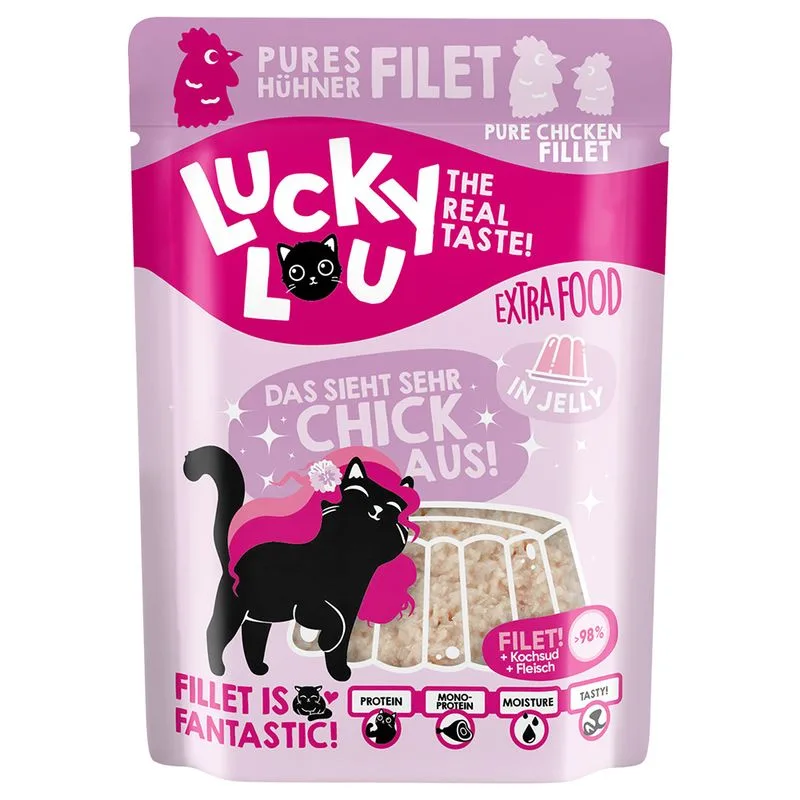 Lucky Lou Extra Food 12 x 70 g (Filetto di pollo in gelatina)