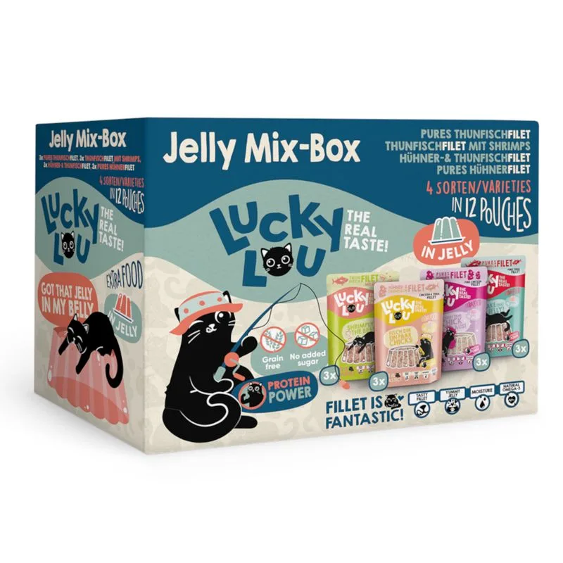 Lucky Lou Extra Food 12 x 70 g (Mix-Box in gelatina)