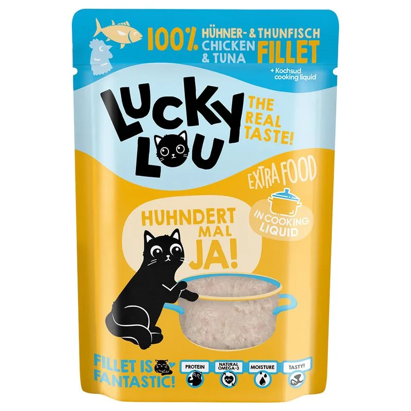 Lucky Lou Extra Food 12 x 70 g (Pollo e Tonno in brodo)