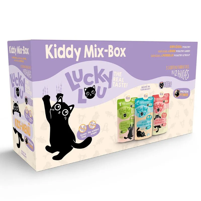 Lucky Lou Kitten Pacco misto 12 x 125 g umido gatto