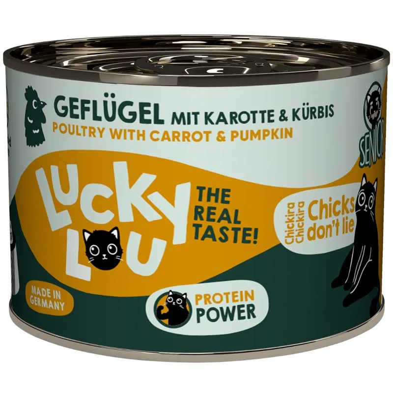 Lucky Lou Senior 24 x 200 g Alimento umido per gatti
