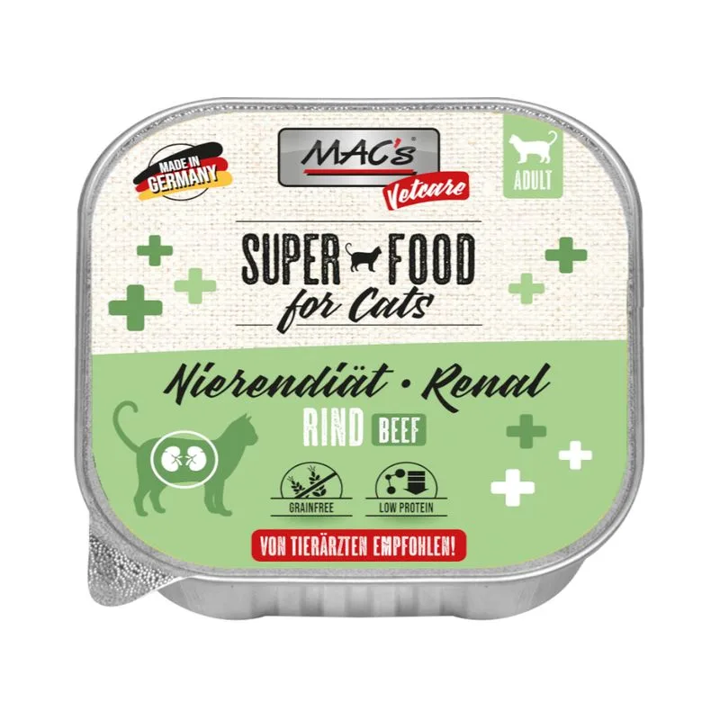 MAC's Vetcare Insufficienza cronica / Renal (Set %: 32 x 100 g Manzo)