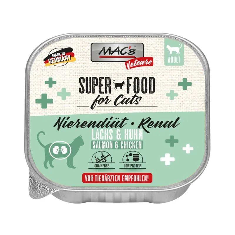 MAC's Vetcare Insufficienza cronica / Renal (Set %: 32 x 100 g Salmone & Pollo)