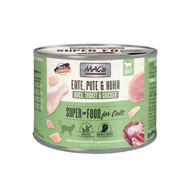 MAC's Cat 24 x 200 g Alimento umido per gatti (Mix Carne (4 varianti))