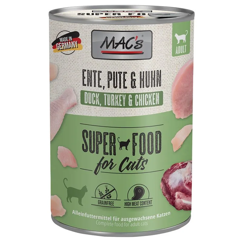 MAC's Cat 24 x 400 g (Anatra, Tacchino, Pollo)