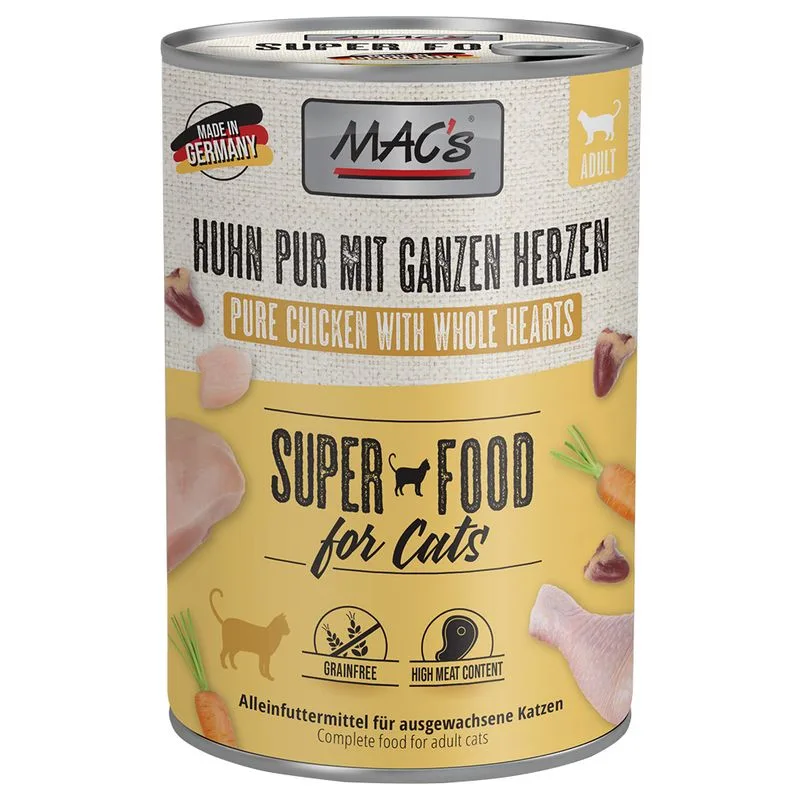 MAC's Cat 24 x 400 g (Pollo PURO con Cuori interi di Pollame)