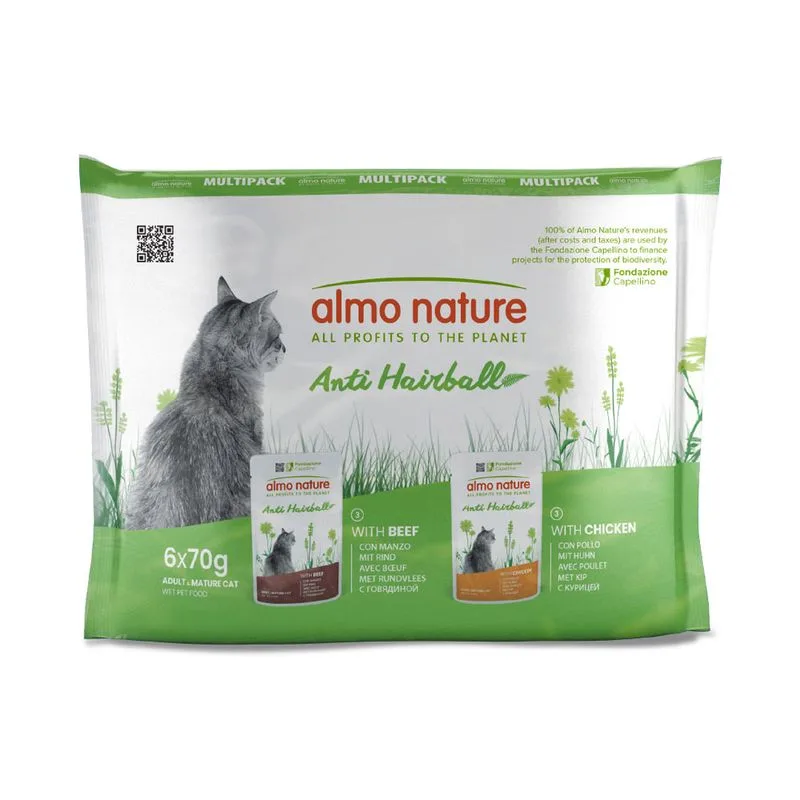 Almo Nature Functional Anti Hairball (Set %: Mix: 12 x Pollo + 12 x Manzo)