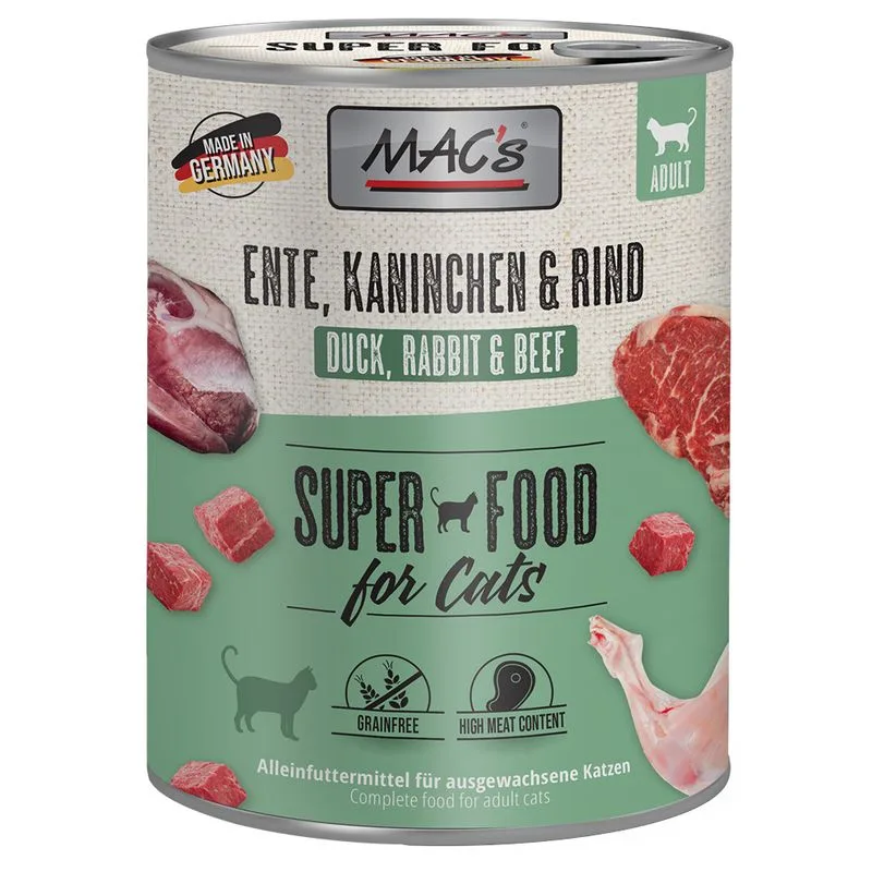 MAC's Cat 24 x 800 g (Anatra, Coniglio & Manzo)