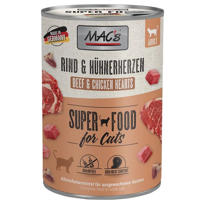 MAC's Cat 6 x 400 g (Manzo & Cuori di pollo)