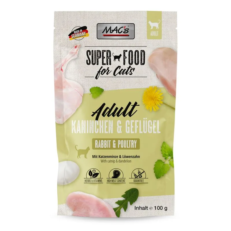 MAC's Cat in busta 12 x 100 g (Coniglio & Pollame)