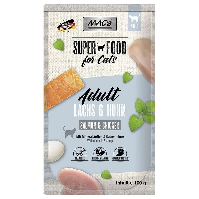 MAC's Cat in busta 12 x 100 g (Salmone & Pollo)