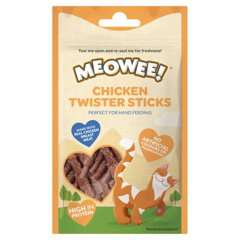 Meowee! Chicken Twister Sticks (Set %: 3 x 31 g)