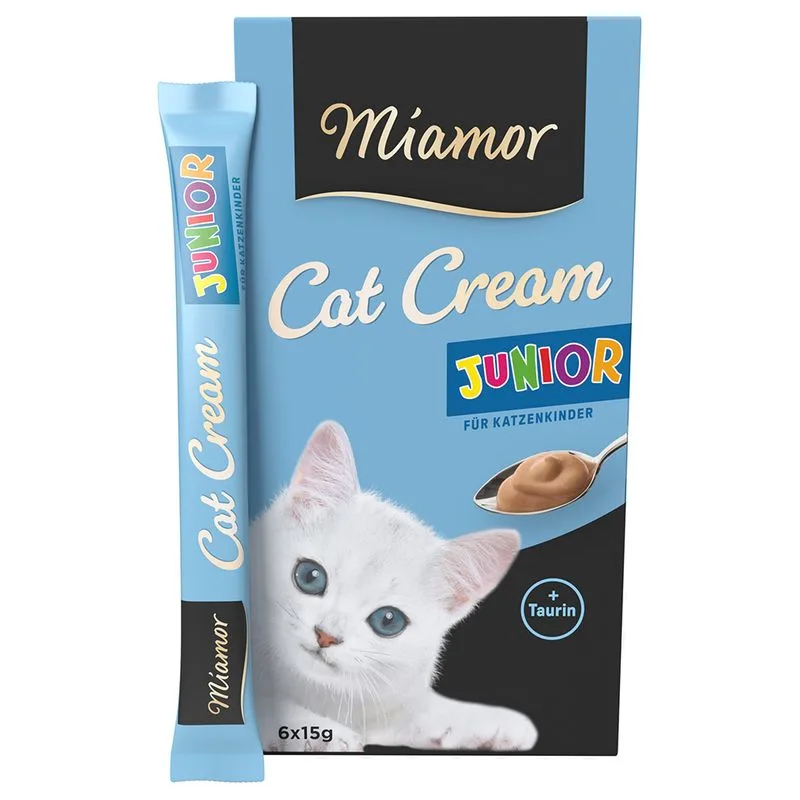 Miamor Cat Junior-Cream Crema al Pollame Snack per gatti (Set %: 66 x 15 g)