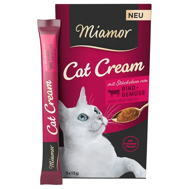 Miamor Cat Snack Crema al Manzo e verdure (Set %: 55 x 15 g)