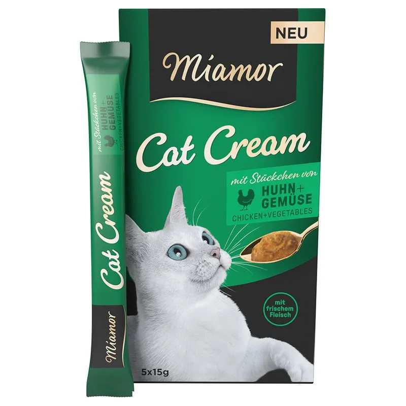 Miamor Cat Snack Crema al Pollo e verdure (Set %: 55 x 15 g)