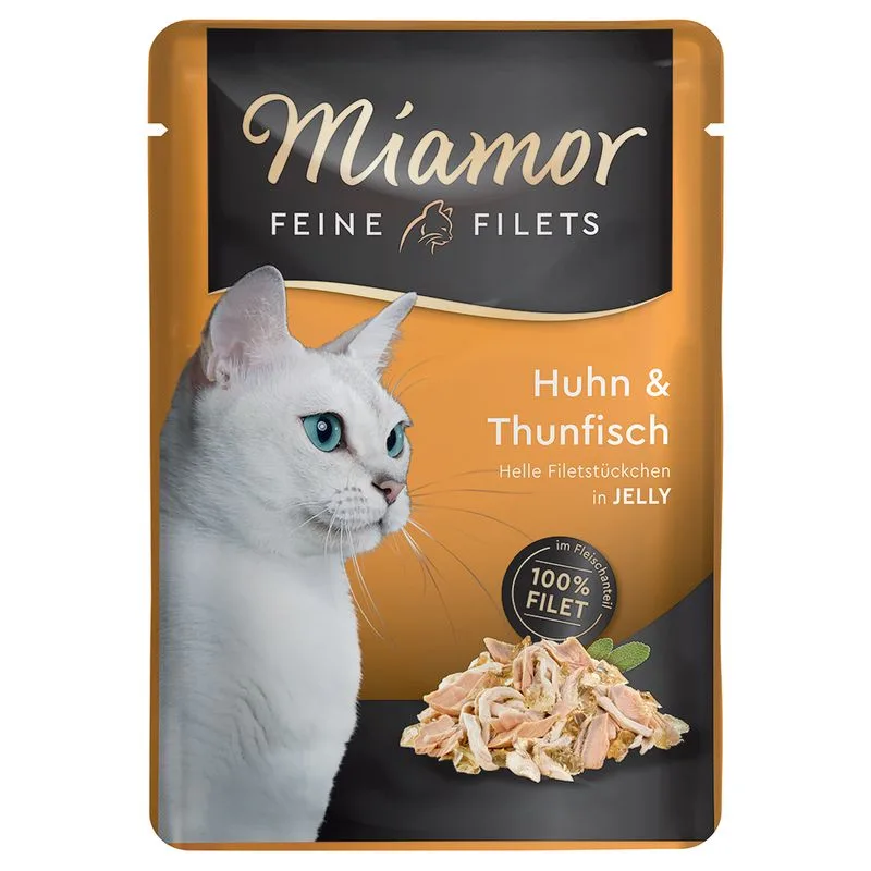 Miamor Delicato Filetto in Gelatina - buste 24 x 100 g (Pollo & Tonno)