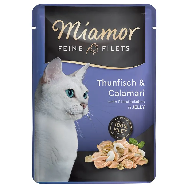Miamor Delicato Filetto in Gelatina - buste 24 x 100 g (Tonno & Calamari)