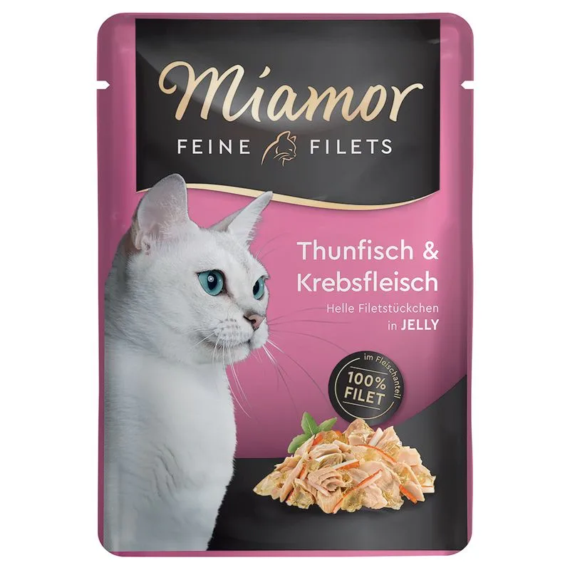 Miamor Delicato Filetto in Gelatina - buste 24 x 100 g (Tonno & Granchio)