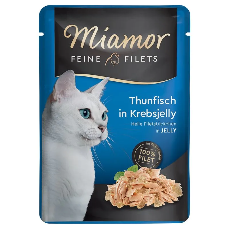 Miamor Delicato Filetto in Gelatina - buste 24 x 100 g (Tonno in gelatina di Granchio)