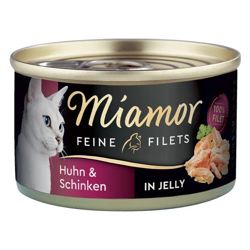 Miamor Delicato Filetto in Gelatina - lattine 24 x 100 g (Pollo & Prosciutto)