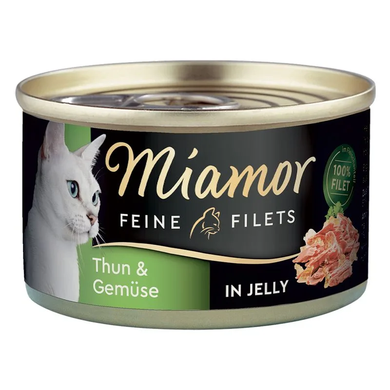 Miamor Delicato Filetto in Gelatina - lattine 24 x 100 g (Tonno chiaro & Verdure)