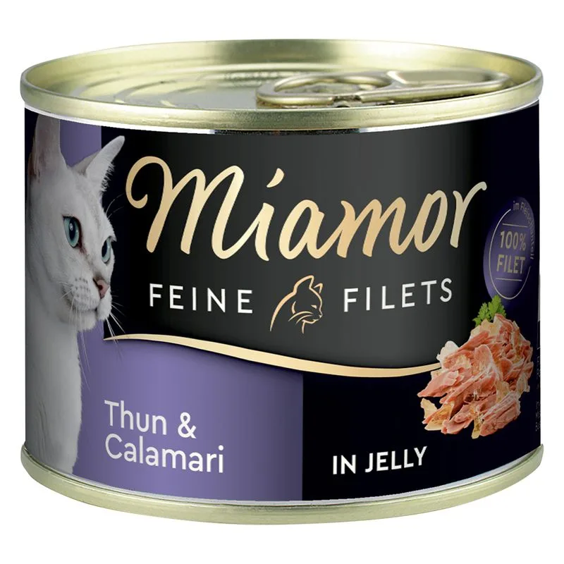 Miamor Delicato Filetto in Gelatina 6 x 185 g (Tonno & Calamari)