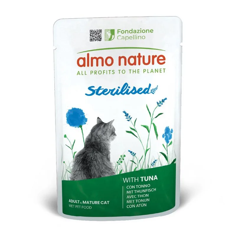 Almo Nature Functional Sterilised umido per gatto (Set %: 24 x 70 g Tonno)