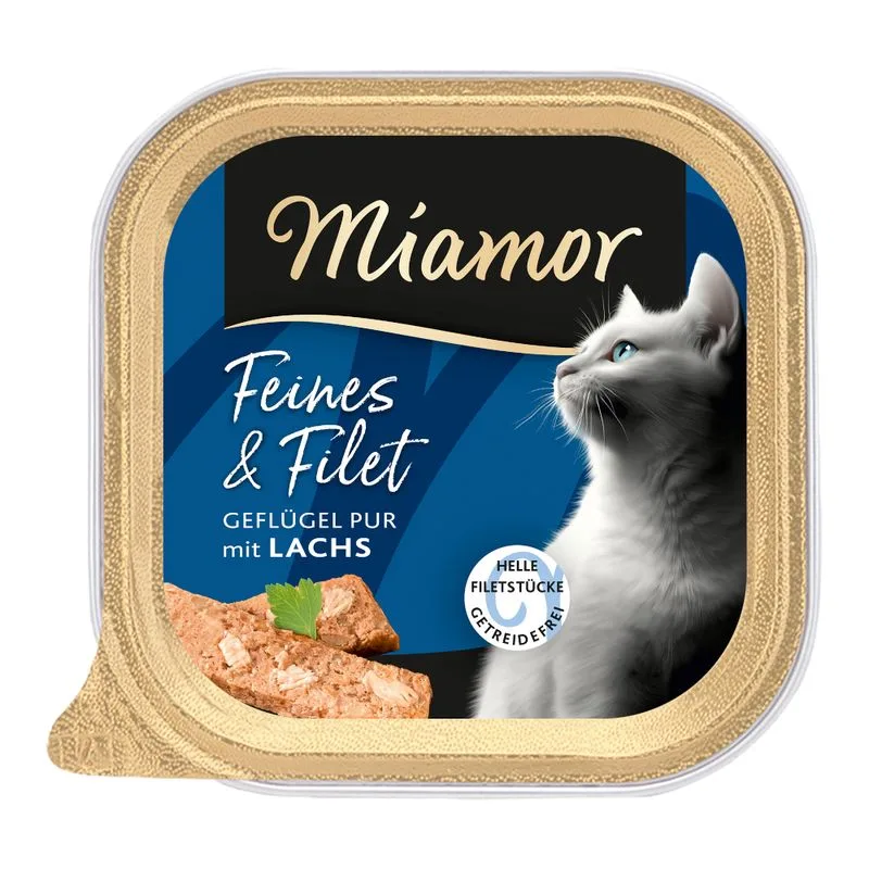 Miamor Feines & Filet 32 x 100 g (Pollame puro & Salmone)