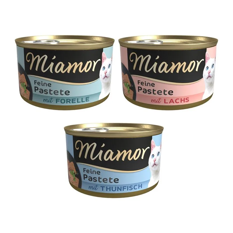 Miamor Paté 12 x 85 g (Mix Pesce: Salmone, Tonno, Trota)