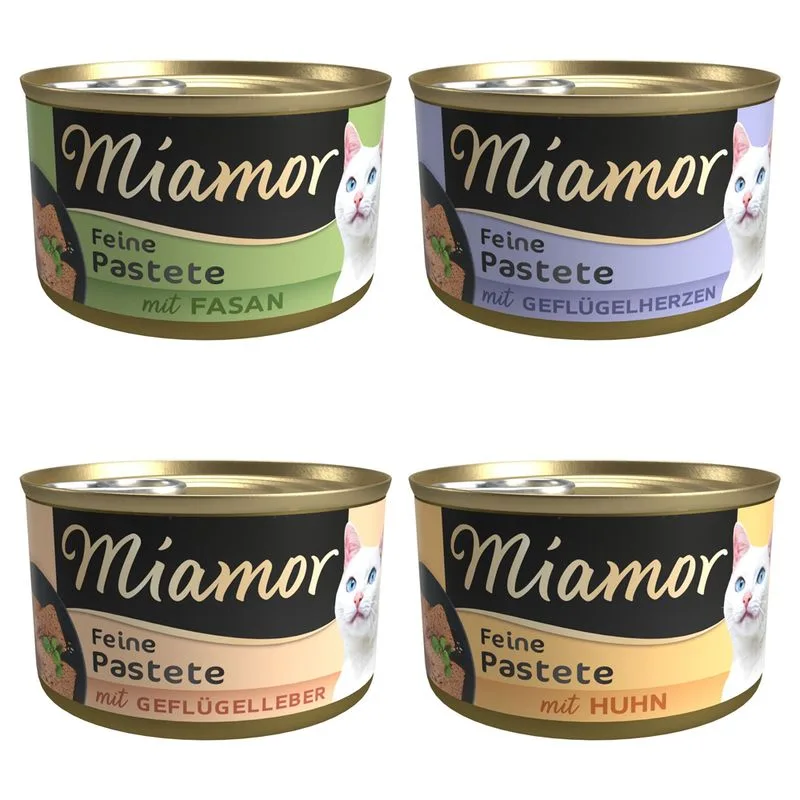 Miamor Paté 12 x 85 g (Mix Pollame: Pollo, Fagiano, Fegato di Pollo, Cuori di Pollo)