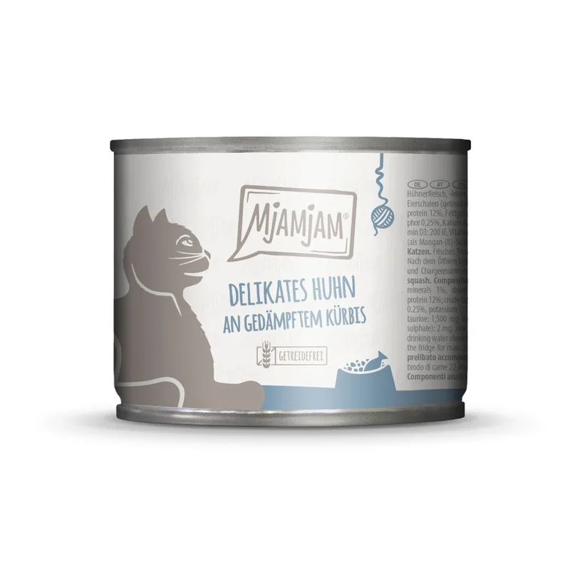 MjAMjAM 24 x 200 g umido per gatto (Pollo & Zucca al vapore)