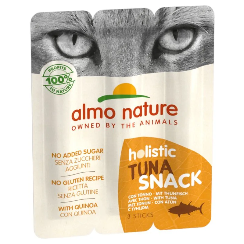 Almo Nature Holistic Snack per gatti (Set %: 3 x 15 g con Tonno)