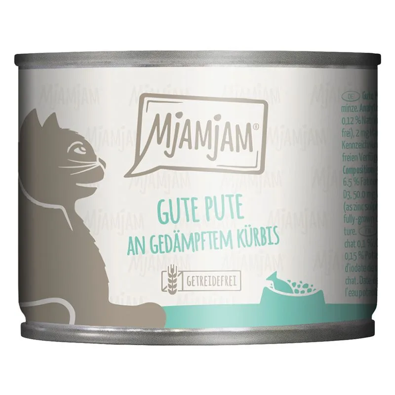 MjAMjAM 24 x 200 g umido per gatto (Tacchino & Zucca al vapore)