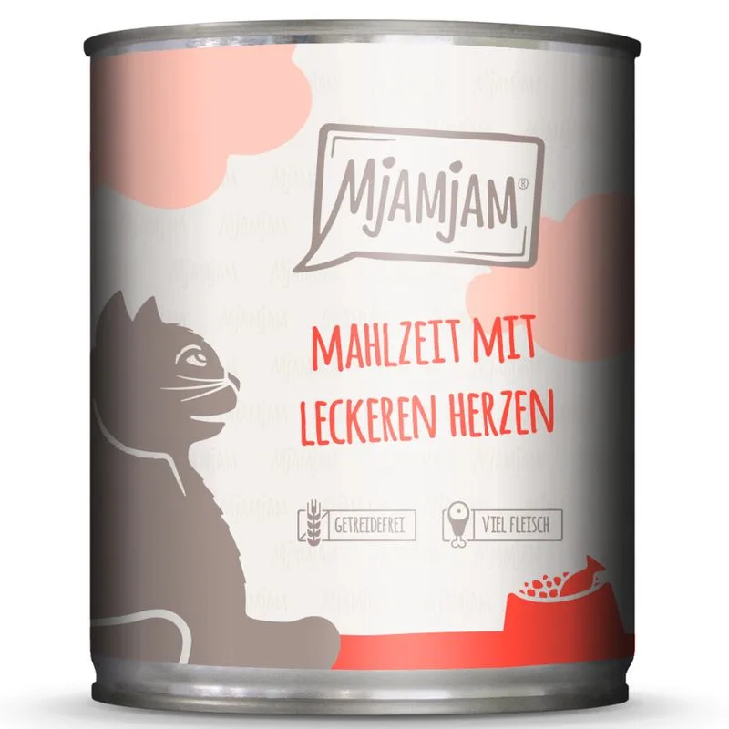 MjAMjAM 24 x 800 g umido gatto (- Cuori)