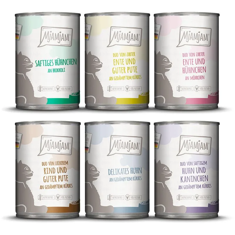 MjAMjAM 6 x 400 g Pacco misto umido per gatto