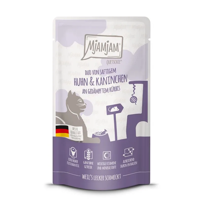 MjAMjAM Buste 24 x 125 g umido gatto (Pollo & Coniglio)
