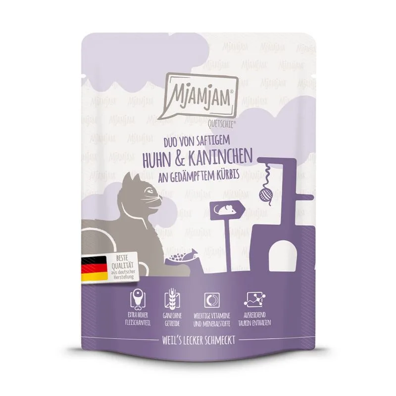 MjAMjAM Buste 24 x 300 g umido gatto (Pollo & Coniglio)