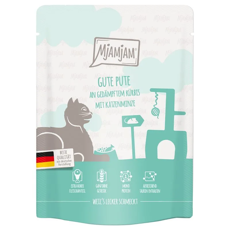 MjAMjAM Buste 24 x 300 g umido gatto (Tacchino & Zucca al vapore)
